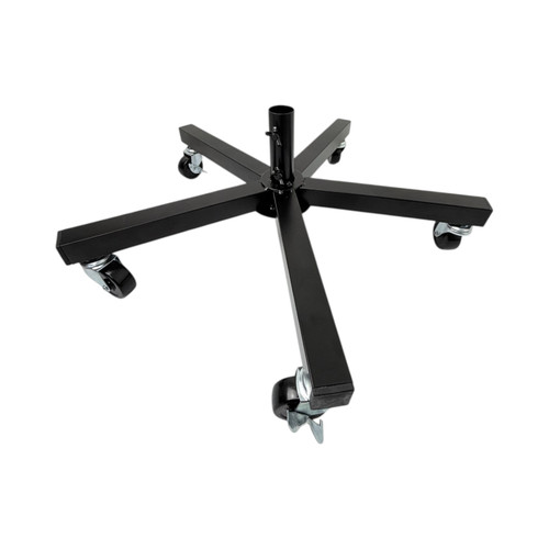 5 Tier Heavy Duty Rotating Display Stand with Wheels Metal Retail Spinner Rack, product shown on a white background