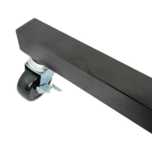 5 Tier Heavy Duty Rotating Display Stand with Wheels Metal Retail Spinner Rack