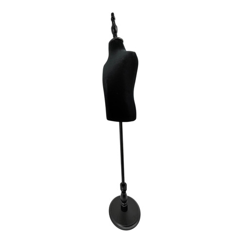 Children Tailors Dummy Black Torso Dress Form with Round Base Stand