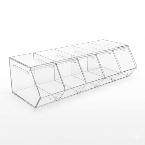 5 Section Acrylic Pick & Mix Sweet Dispenser Clear Candy Display Unit