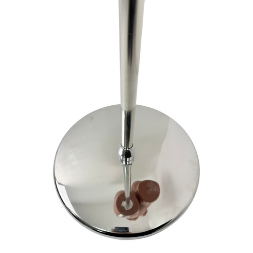 Curvy Female Torso Mannequin Brown Plastic with Extra Heavy Duty Chrome Base