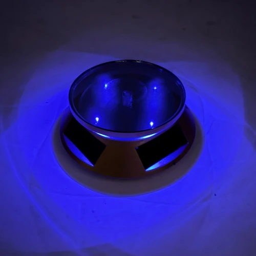 Solar LED Rotating Display Stand 360° Turntable Motorized Gold