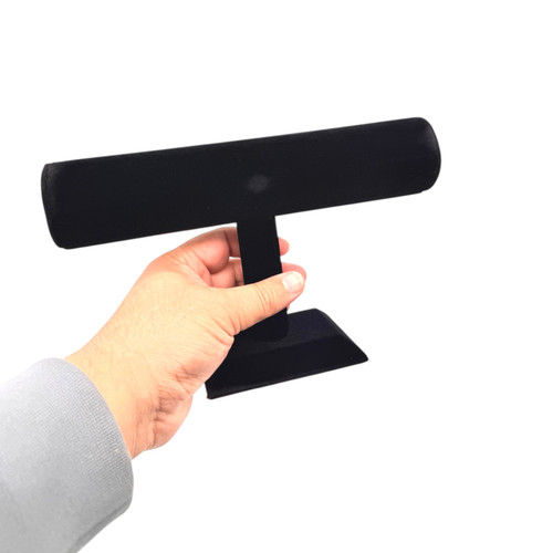 Black T-Bar Bracelet Display Stand Watch Jewellery Holder Rack