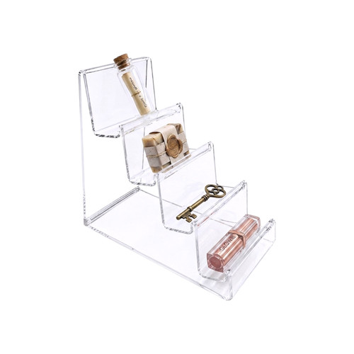 4 Tier Clear Acrylic Mobile Phone Display Stand Retail Jewellery Organizer
