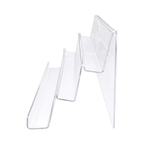 3 Tier Clear Heavy Duty Acrylic Display Stand With Lip Phone iPad Holder