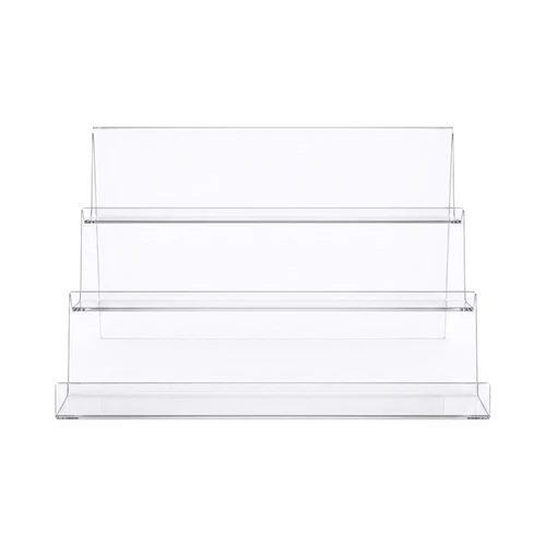 3 Tier Clear Heavy Duty Acrylic Display Stand With Lip Phone iPad Holder, product shown on a white background, gallery image 8 of 9