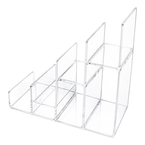 4 Tier Clear Acrylic Mobile Phone Display Stand for Retail Jewellery Long Lip