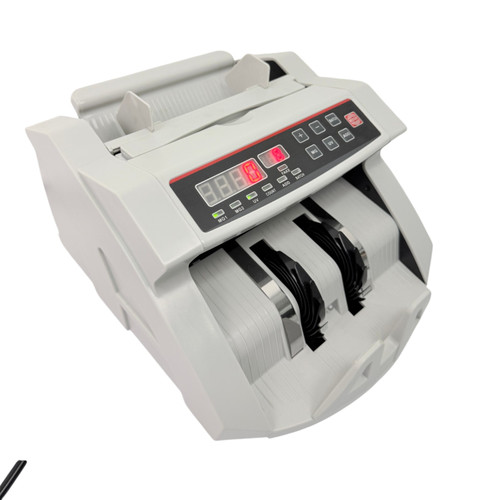 Money Bill Counter Machine UV MG Detector LED Display 1000pcs/min, close product view against a coloured background, tight, centred square layout