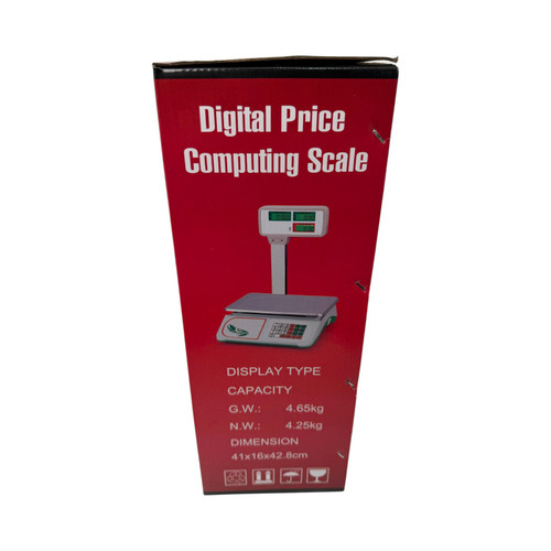 60kg Digital Price Computing Scale with Pole LCD Retail Weighing