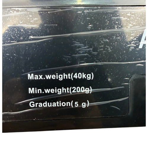 40kg Digital Kitchen Scale Price Computing Retail Food Weighing UK, close product view against a coloured background