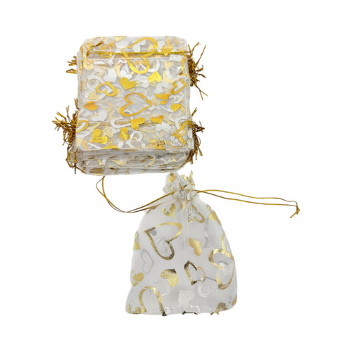 100x Organza Gift Bags 10x12cm Jewellery Wedding Party Favour