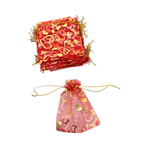 100x Organza Gift Bags 10x12cm Jewellery Wedding Party Favour