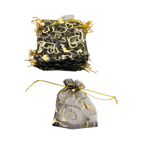 100x Organza Gift Bags 10x12cm Jewellery Wedding Party Favour, product shown on a white background, gallery image 12 of 25