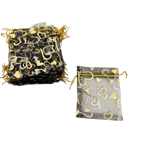 100x Organza Gift Bags 10x12cm Jewellery Wedding Party Favour