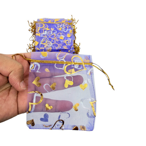 100x Organza Gift Bags 10x12cm Jewellery Wedding Party Favour