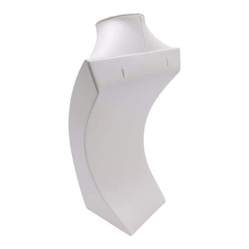 White Shiny Leatherette Necklace Bust Display Stand Jewellery Display