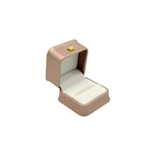 Luxury Rose Gold PU Leather Single Slot Ring Box Jewellery Case