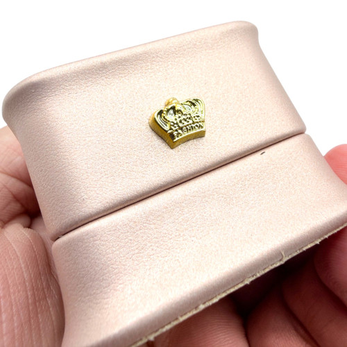 Luxury Rose Gold PU Leather Single Slot Ring Box Jewellery Case