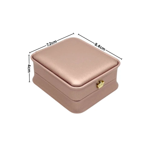 Luxury Rose Gold PU Leather Pendant Box Jewellery Gift Case