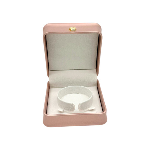 Luxury Rose Gold PU Leather Bangle Bracelet Box Jewellery Case, product shown on a white background, brightly lit product image