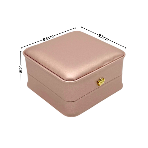 Luxury Rose Gold PU Leather Bangle Bracelet Box Jewellery Case, product shown on a white background