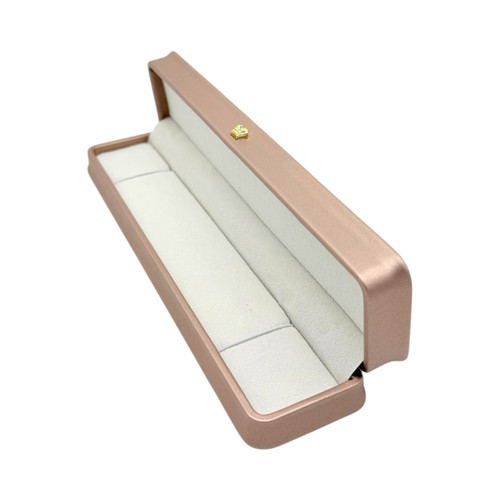Luxury Rose Gold PU Leather Chain Display Box Jewellery Case