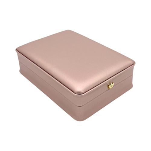 Luxury Rose Gold PU Leather Wedding Jewellery Set Box Case