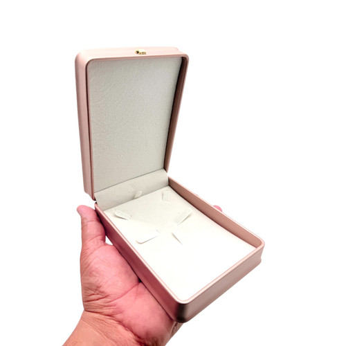 Luxury Rose Gold PU Leather Wedding Jewellery Set Box Case