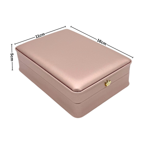 Luxury Rose Gold PU Leather Wedding Jewellery Set Box Case