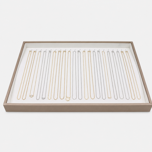 Luxury Rose Gold Chain Jewellery Organiser Tray 35x24x3cm