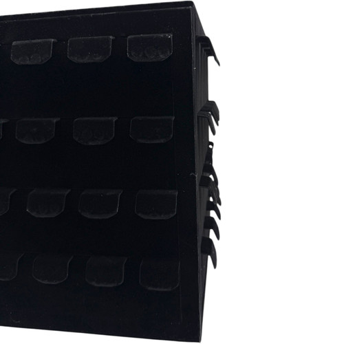 Black Velvet Rotating Earring Stand Wooden 80 Pair Jewellery Display Holder