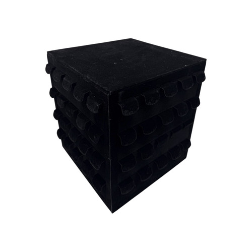 Black Velvet Rotating Earring Stand Wooden 80 Pair Jewellery Display Holder, product shown on a white background, evenly lit product image