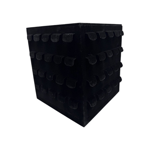 Black Velvet Rotating Earring Stand Wooden 80 Pair Jewellery Display Holder