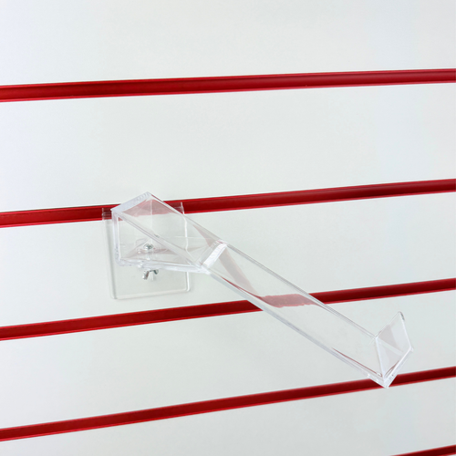 Clear Acrylic Rotating Shoe Display Stand for Slatwall Retail Shelving