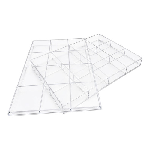 Clear Acrylic 12 Compartment Jewellery Nail Art Storage Box with Lid