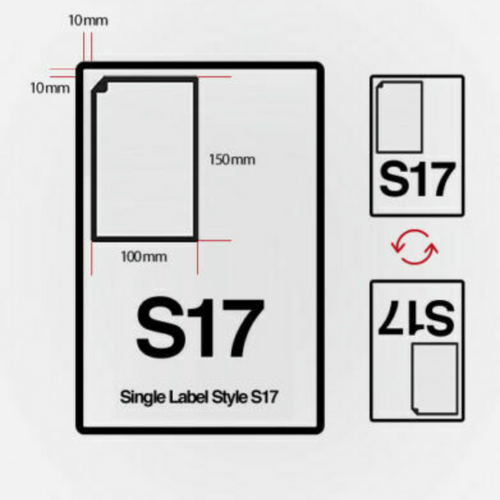 S17 A4 Integrated Labels 100mm x 150mm - Box of 1000