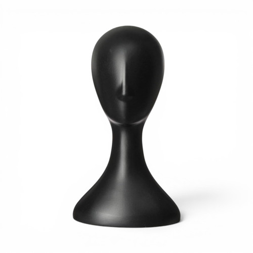 Black Plastic Female Mannequin Head Display Stand for Wigs, Hats