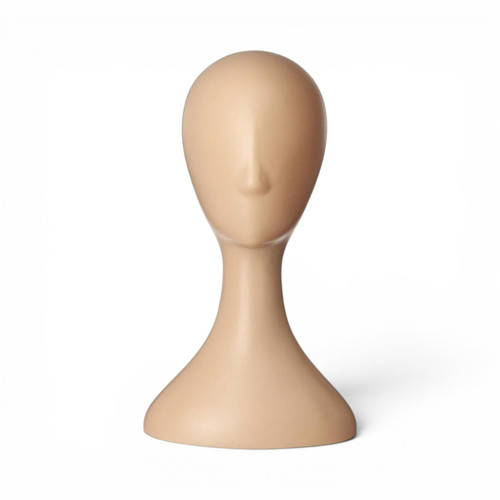 Skin Tone Plastic Female Mannequin Head Display Stand for Wigs & Hats