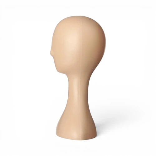 Skin Tone Plastic Female Mannequin Head Display Stand for Wigs & Hats