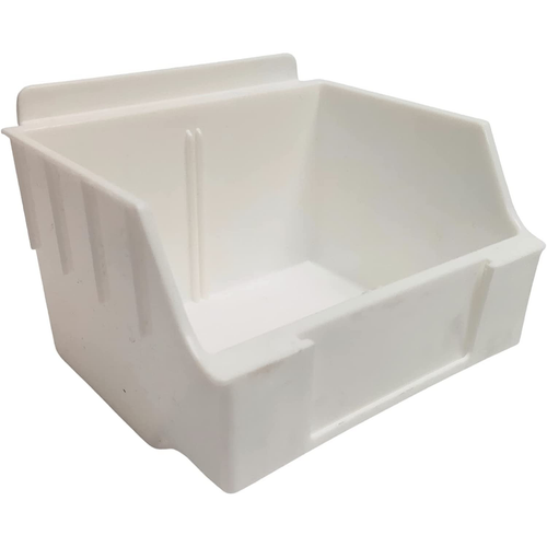 Small Slatwall Storage Box – 130mm Plastic Bin in Four Colours
