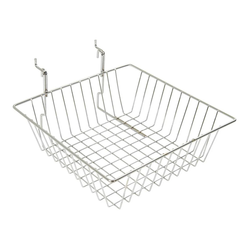 12″x12″x4″ Wire Basket For Mesh Panel(Grid Panel) & Slatwall