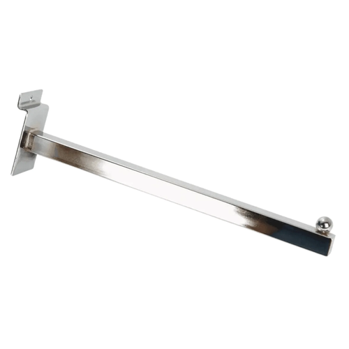 Straight Square Arm for Slatwall, product shown on a white background