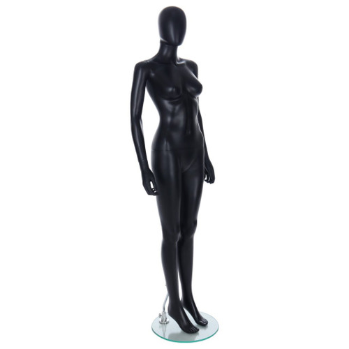 Female Mannequin Egg Head – Black Finish