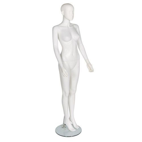 Female Mannequin – Abstract Head – Matt White