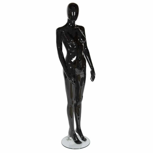 Female Mannequin – Egg Head – Gloss Black