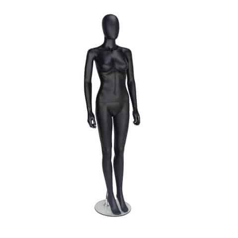GEF321 Female Mannequin – Egg Head – Matt Black