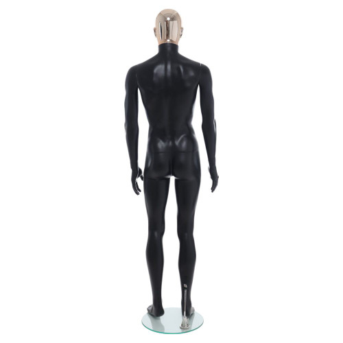 Male Mannequin – Black Finish with Rose Gold Head
