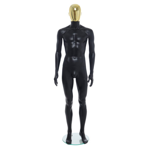 Male Seated Mannequin – Egg Head – Matt White