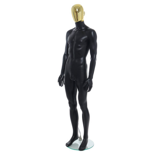 Male Seated Mannequin – Egg Head – Matt White