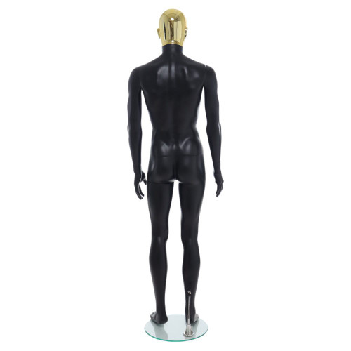 Male Seated Mannequin, full-height product view on a white background, brightly lit product image